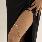 Arzonai SEXY BEACH FRINGE HEART BODY CHAIN SIMPLE DOUBLE LAYER CHAIN ELASTIC THIGH CHAIN for women and Girls